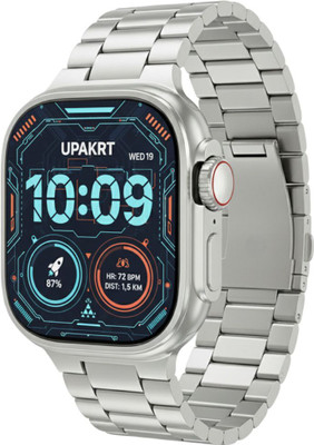Upakrt Ultra Series Silver Metal Strap Smartwatch – Stylish, Durable & Smart Smartwatch Smartwatch(Silver Metal Strap, Regular)