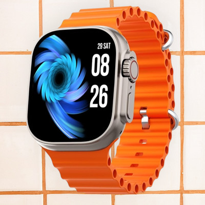 KadWaniya T800 Ultra Smart Watch With bluetooth calling Smartwatch(Orange Strap, 49MM)