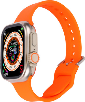 I Kall W8 2.19 Inch Display With bluetooth Calling Smartwatch(Orange Strap, Free size)