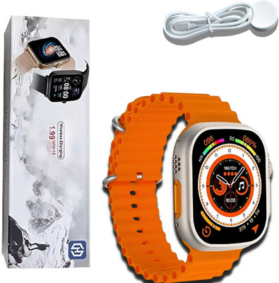 Vibrona Fitness Smartwatch with Daily Health Monitoring Tools Smartwatch(ORANGE Strap, Free Size)