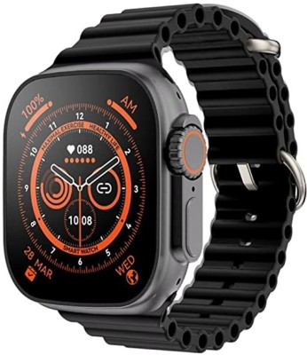 Techfly T800 ULTRA SMART WATCH Smartwatch(Black Strap, 1.29)
