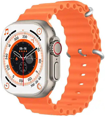 Cubonic Android Men Women Kids BT Call T900 Ultra Smartwatch(Orange Strap, Free Size)