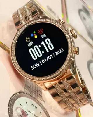 EVAAENTERPRISES gen 9 smartwatch with golden,pink strap Smartwatch(golden Strap, 10)