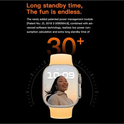 RLS NMM_473A_T800 ULTRA SERIES 8 SMARTWATCH WITH WIRELESS CHARGING FOR BOY & GIRLS Smartwatch(Orange Strap, Free)
