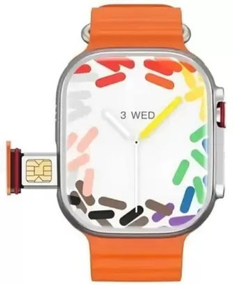 Wookt T800 ULTRA Smart Watch No sim card Opetion Smartwatch Smartwatch(ORANGE Strap, Free Size)