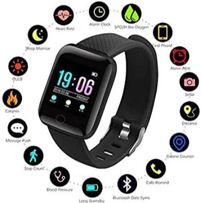 VIGIL HNA876_ID_116 Smart Watch Smartwatch(Black Strap, Free Size)