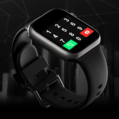 Tech Wear T500 SmartWatch with Bluetooth Calling Heart Rate Monitor Fitness Monitor W385 Smartwatch(Black Strap, Free Size)