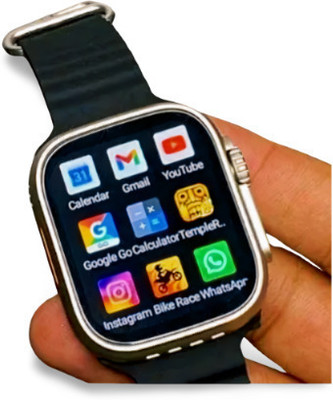 Fuziqra T800 Ultra smart watch with WiFi GPS Sim Card 4G S9 Smartwatch(Black Strap, Free Size)