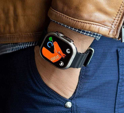 zora T80 Ultra Pro Edition smart watch with WiFi GPS SIM card 4G T35 Smartwatch(Black Strap, Free Size)