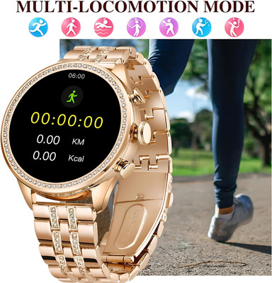 ATSK HUB Gen9 smartwatch diamond edition 2 straps super amoled display series Gen-8pro/1 Smartwatch(Golden, Pink Strap, Free)
