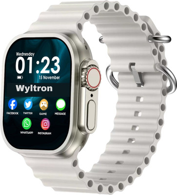 Wyltron T800 ultra Grey Series Bluetooth Call Waterproof Stylish Smartwatch(Light Grey Strap, Free Size)