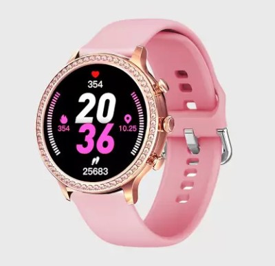 Nikki Trades Gen9 smartwatch diamond edition 2 straps super amoled display serie Smartwatch(Pink, Gold Strap, Free)