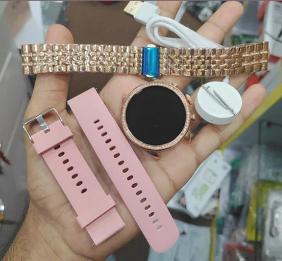 TECHMAZE Trendy latest Gen9 Smartwatch For Girls BT Calling Golden hd display A7 Smartwatch(Gold Strap, Free Size)