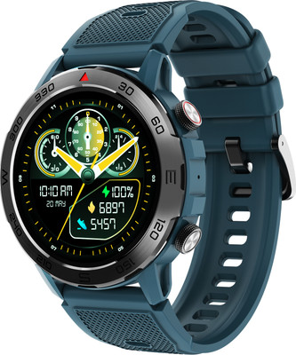 beatXP Duke 1.43'' Rugged Super AMOLED Display BT Calling, 100+ Sports Modes & IP67 Smartwatch(Persian Blue Strap, Free Size)