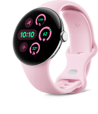 Google Pixel Watch 3 (41 mm), AMOLED LTPO display, Advanced motion sensing Smartwatch(Rose Quartz Strap, Free Size)