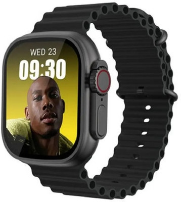 Svcreation T800 ultra Full screen Smart Watch Series 8 For Men & Women Bluetooth calling Smartwatch(Black Strap, Free Size)