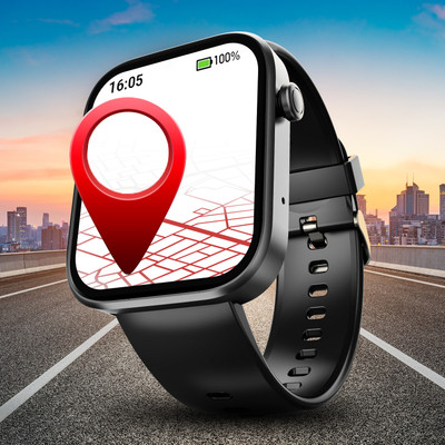boAt Storm call 3 w/TBT Navigation,Watch Face Studio,1.83''(4.6 cm)HD Display,QR Tray Smartwatch(Active Black Strap, Free Size)