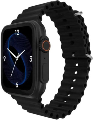 Techio Techio T800 Ultra Smart Watch With Wireless Charger And Bluetooth Calling Smartwatch(Black Strap, Free)