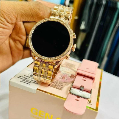 EVAAENTERPRISES Stylish Gen-9 Watch For Women Smartwatch(Pink Strap, 10)