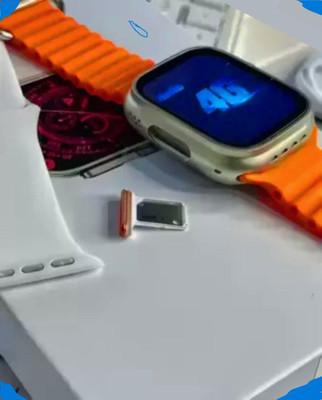 TechElectro T800 Ultra Smart Watch For Men & Women Smartwatch(ORANGE Strap, FREE SIZE)