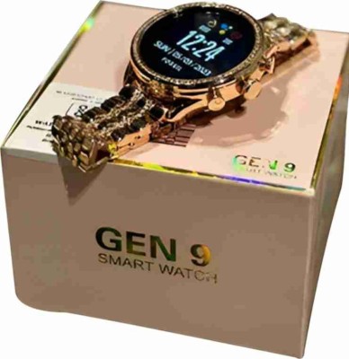 dicrobots Rose gold gen9 smartwatch Smartwatch(Pink, Gold, Stainless steel Strap, Free size)