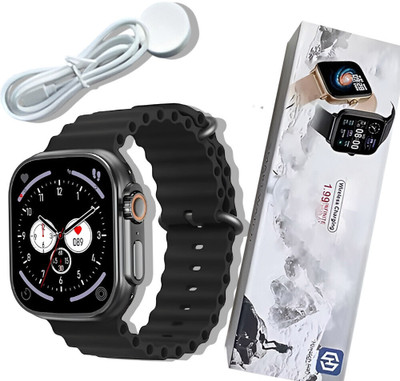 WIDOS Big Screen Smartwatch with Sports Modes and Notifications Smartwatch(BLACK Strap, Free Size)