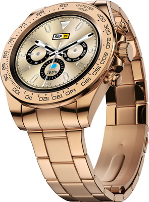 Fire-Boltt Blizzard 32.5mm (1.28) Luxury watch with BT Calling,Stainless Steel Body Smartwatch(Rose Gold Strap, Free Size)