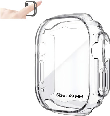USTINE Case Compatible with i Watch Ultra 2 / Ultra 49mm Hard PC Bumper Case Smartwatch(CLEAR Strap, 49MM)