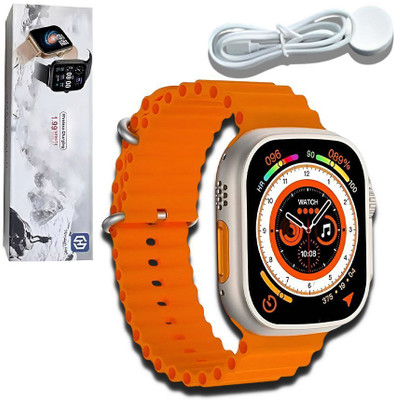 SANNO WORLD T900 ULTRA Smartwatch(BLACK, ORANGE Strap, MEDIUM)