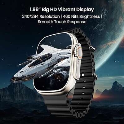 SMARTPLANETSP t800 ultra smartwatch 48 mm display Smartwatch(BLACK Strap, Free Size)