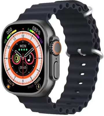 zdea T800 Ultra Heart Rate,Steps,BT Call,Music,Custom Dial,Alarm Smartwatch Smartwatch(Black Strap, Free Size)