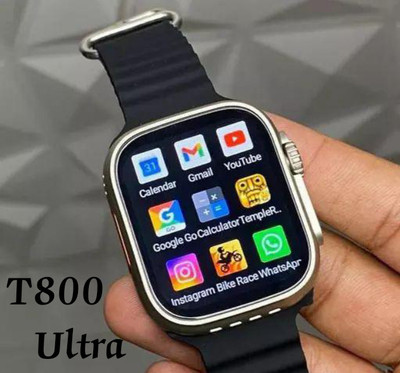 JUUP T800 ultra Smartwatch(Black Strap, Free)