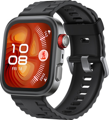 Huawei Watch Fit 4Pro, Titanium Body, Free dive, 100+ Sports mode, GPS, 10 Days Battery Smartwatch(Black Strap, Free Size)