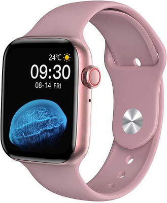 SLITY New Smartwatch T55 series 9 Touchscreen Smart Watch Bluetooth Activity,TrackeR Smartwatch(pink Strap, free size)