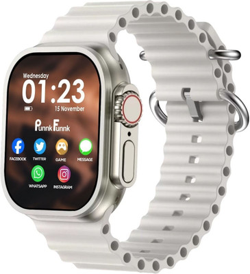 zdea T800 ultra Series 8 smart watch with AI assistant, bluetooth calling and fitness Smartwatch(LightGrey Strap, Free Size)