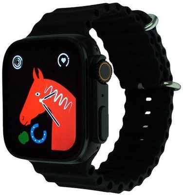 Techio T800 SMART WATCH 67 Smartwatch(Black Strap, FREE)