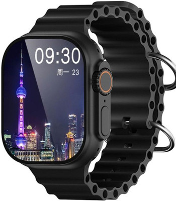 wipix T10 ultra smart watch with wireless charging Smartwatch(BLACK Strap, Free Size)