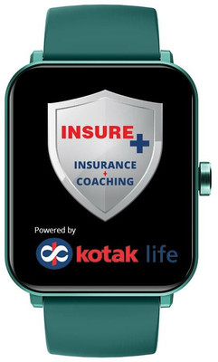 GOQii Smart Vital MAX 5 Lakhs Health & 1 Lakhs Life Insurance Covered Smartwatch(Green Strap, Regular)