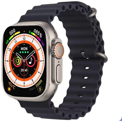 DADO T800 Ultra Smart Series 8 Watch with Full Screen Display,Bluetooth Calling Watch Smartwatch(Black Strap, Free Size)