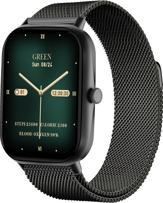 Fire-Boltt 51.1mm (2.01) HD Display Buetooth Calling with Single Chipset, Metal Body Smartwatch(Black SS Strap, NA)