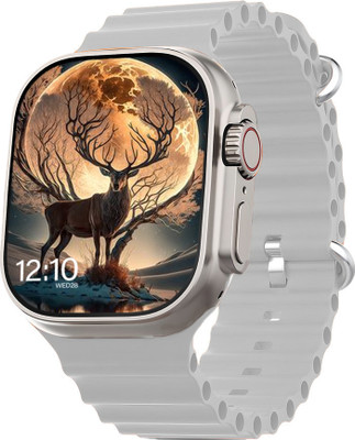 Melbon T800 Ultra Bluetooth calling, Multiple Watch Faces,Sleep Monitor, Camera. game Smartwatch(Gray Titanium Strap, 1.83 Inch Large Sunlight Proof Display)
