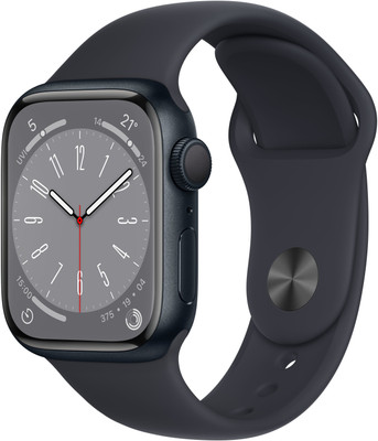 APPLE Watch Series 8, 41mm GPS ECG App, Temperature Sensor, IPX6, Fall/Crash Detection (Midnight Strap, Regular) For Rs. 26999 @ 41 %