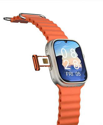 Suder T800 Smart Watch with bluetooth calling sim 4G Smartwatch(Orange Strap, Free Size)