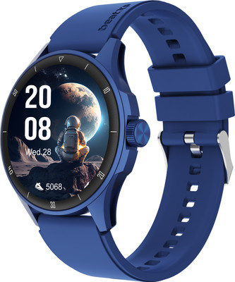 beatXP Neo 1.43” (3.6 cm) Super AMOLED Display Bluetooth Calling, Metal Body Smartwatch(Persian Blue Strap, Free Size)