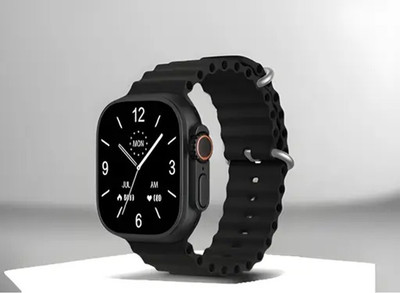 Kartmaq T-800 Ultra black Smartwatch Smartwatch(black Strap, Free Size)