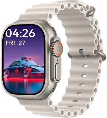 Moktu T 800 ULTRA SMARTWATCH Smartwatch(SILVER Strap, ALL SIZE)