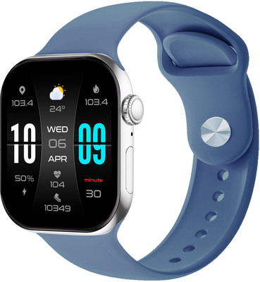 Fire-Boltt Ring X 2.01HD | Always-On Display | Metal Body Design | Wireless Charging Smartwatch(Blue S Strap, Free Size)