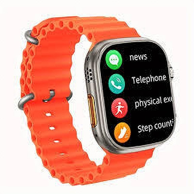 Aortic T800 Ultra smart watch with WiFi GPS SIM card 4G Smartwatch(Orange Strap, Free Size)