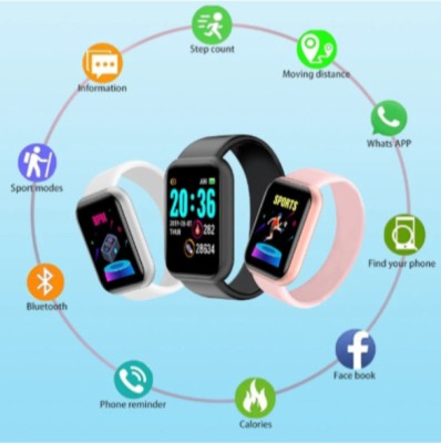 SYARA HDF57-BA177-D20 smart wristwatch (Black Strap, Size : Free size) Smartwatch(Black Strap, free)