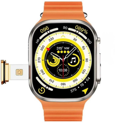 RKLS T800 ultra smart watch with wireless charging Smartwatch(ORANGE Strap, Free Size)